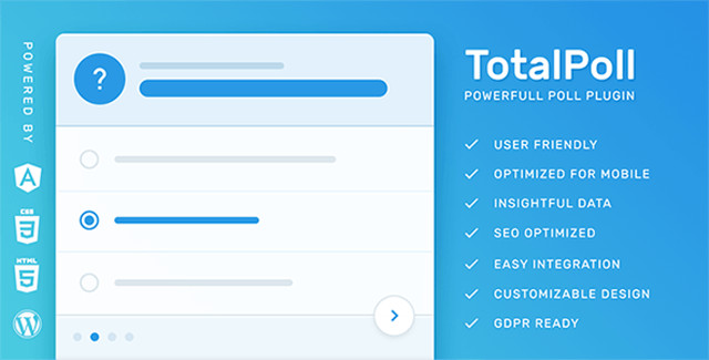 TotalPoll Pro WordPress poll and survey plugin dashboard interface