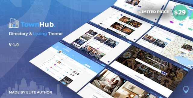 TownHub directory and listing WordPress theme