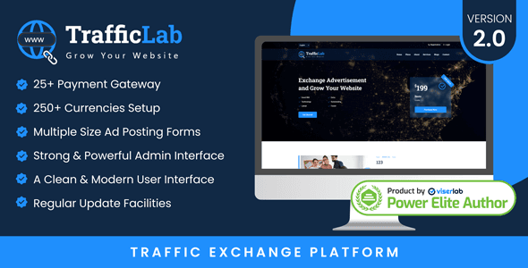 TrafficLab traffic exchange platform PHP script admin dashboard interface