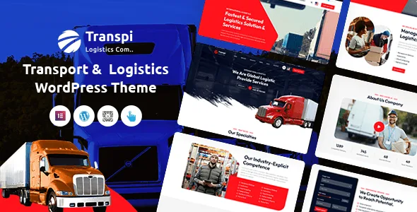 Transpi logistics and transportation WordPress theme homepage preview