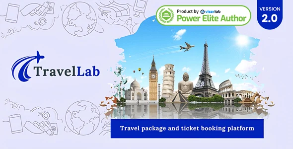 TravelLab travel booking platform PHP script for managing packages, tickets, and customer orders