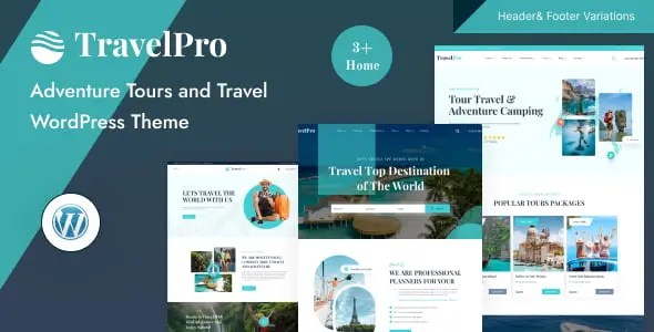 TravelPro – adventure tours and travel agency WordPress theme with responsive layout