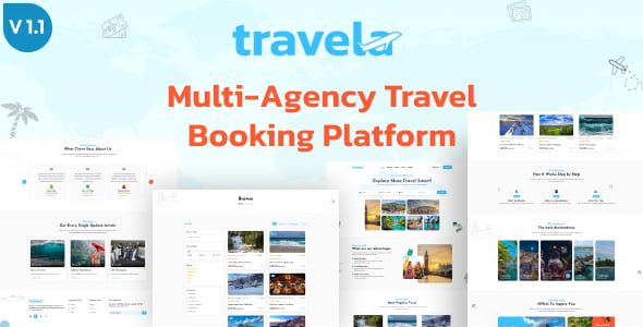 Travela multi-agency travel booking script dashboard interface