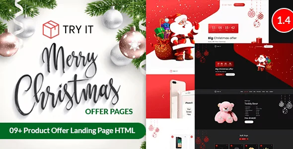 Tryit product offer landing page HTML template preview