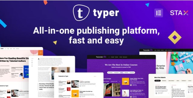 Typer multi-author WordPress theme for blog and magazine websites