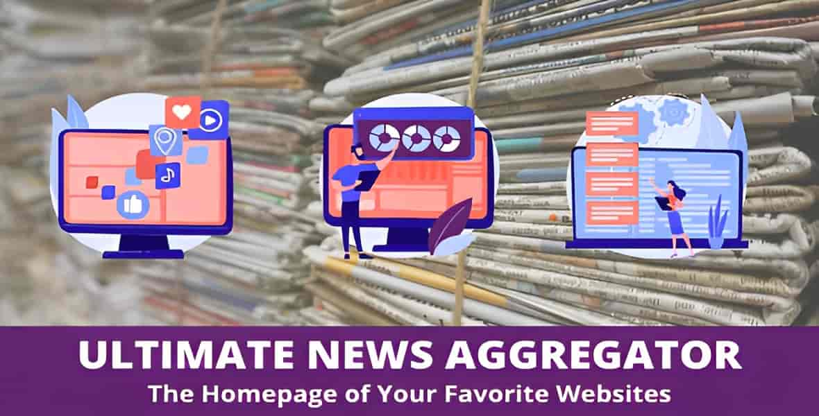 Ultimate News Aggregator WordPress plugin dashboard showing RSS feed management and article display options