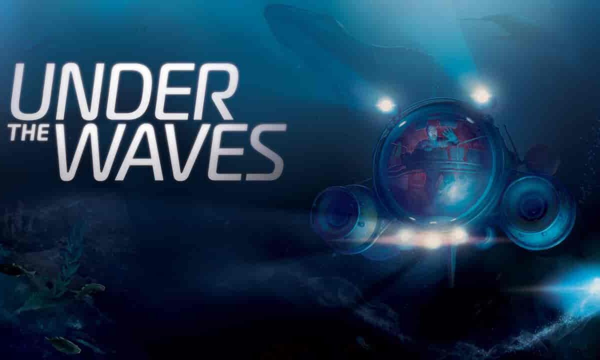 Under The Waves underwater adventure game featuring retro-futuristic submarine exploration beneath the ocean surface