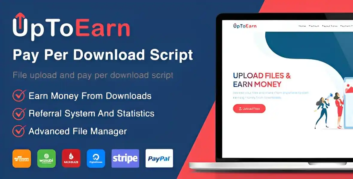 UpToEarn pay per download script SaaS ready PHP platform
