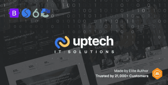 UpTech IT solutions and services HTML website template preview
