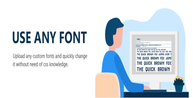 Use Any Font WordPress plugin interface for uploading and managing custom fonts on your website