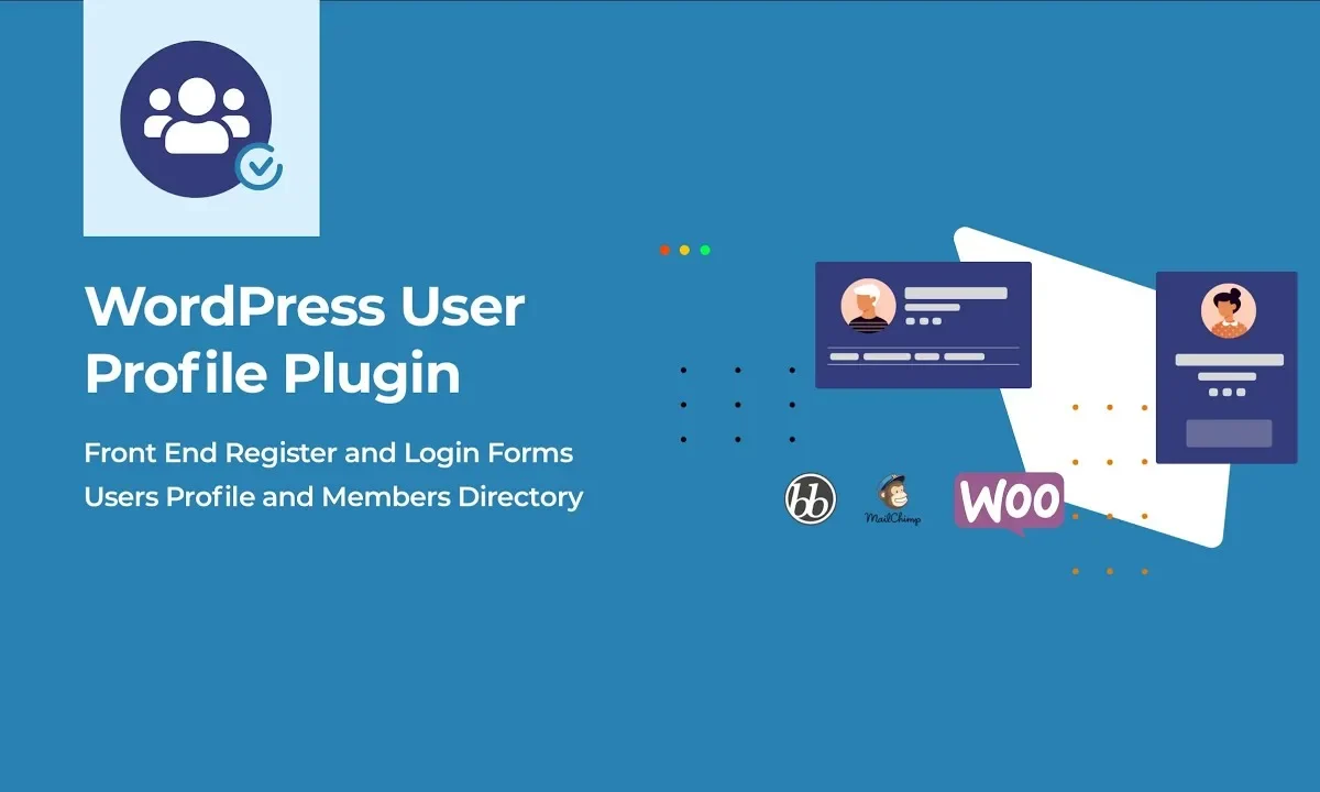 UsersWP WordPress plugin dashboard showing front-end user registration form builder