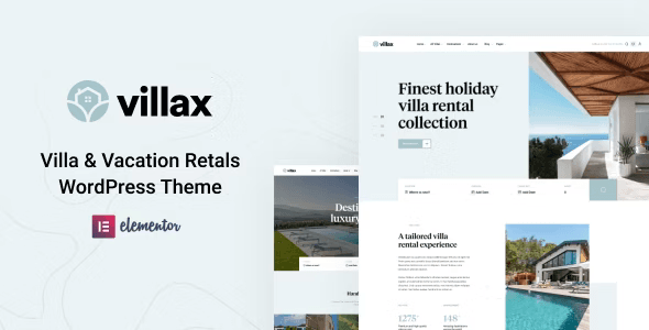 Villax vacation rental WordPress theme for villa and property booking websites