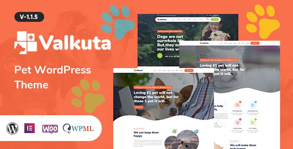Valkuta pet WordPress theme preview for pet boarding and care businesses