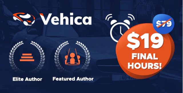 Vehica car dealership WordPress theme dashboard showing vehicle inventory management interface