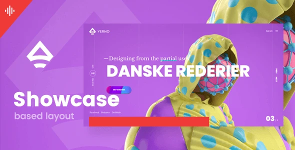 Verno creative portfolio HTML template homepage preview