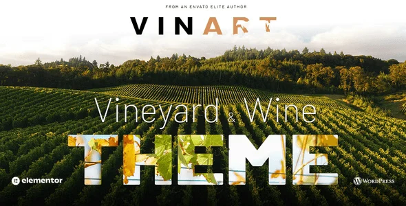 Vinart wine WordPress theme preview for wineries and vineyards