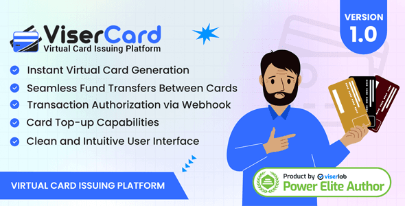 ViserCard self-hosted virtual card issuing platform dashboard