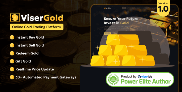 ViserGold online gold trading platform script dashboard interface