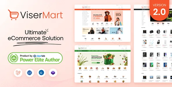 ViserMart ecommerce shopping platform PHP script admin and user dashboard preview