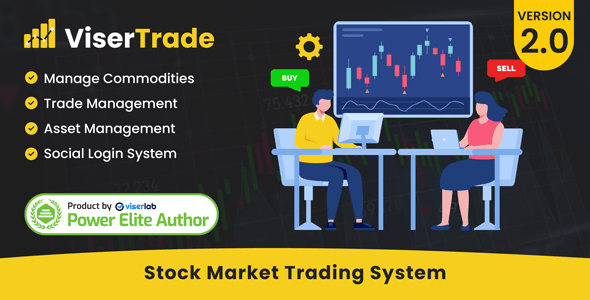 ViserTrade stock market trading system PHP script dashboard interface