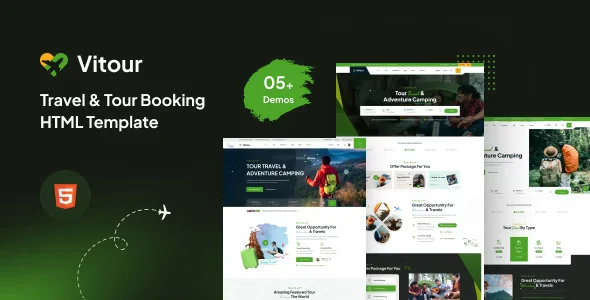 Vitour travel and tour booking HTML template for travel agencies and hospitality websites