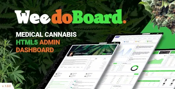 Weedoboard cannabis dashboard HTML5 template admin interface