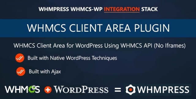 WHMCS Client Area for WordPress plugin by WHMpress