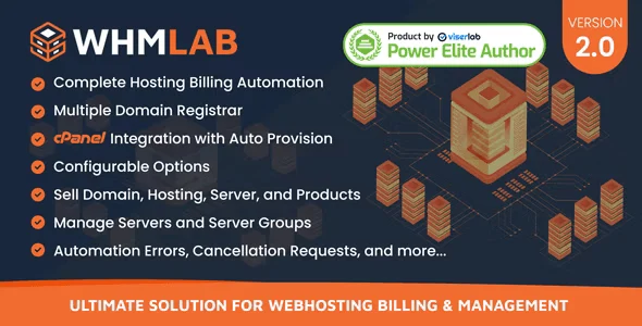 WHMLab web hosting billing and management software dashboard