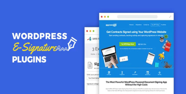 WP E-Signature Premium WordPress e-signature plugin interface for document signing