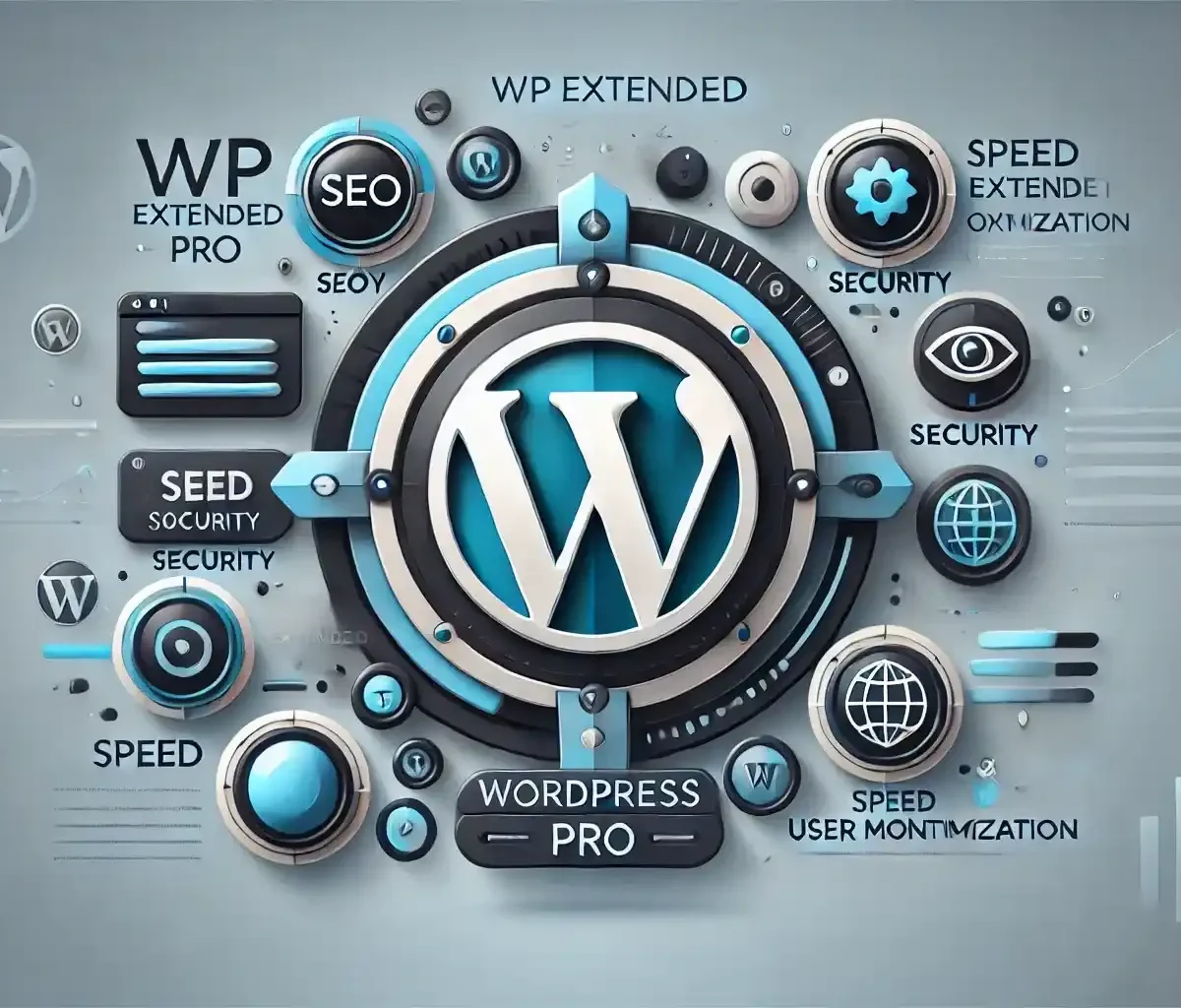 WP Extended Pro WordPress plugin interface showing performance, security, and utility tools