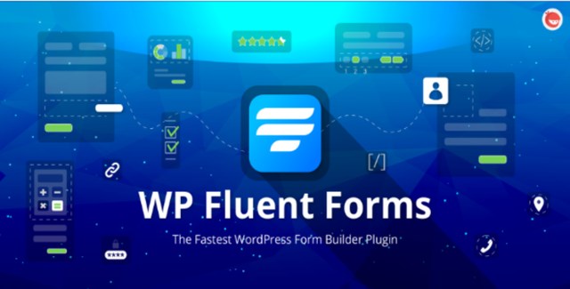 WP Fluent Forms Pro drag-and-drop form builder interface showing multi-step form template