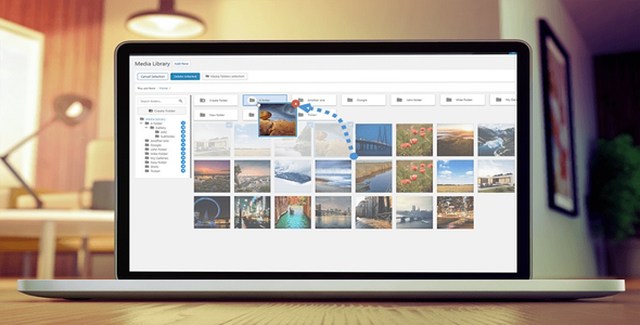 WP Media Folder plugin organizing WordPress media library with folders and subfolders