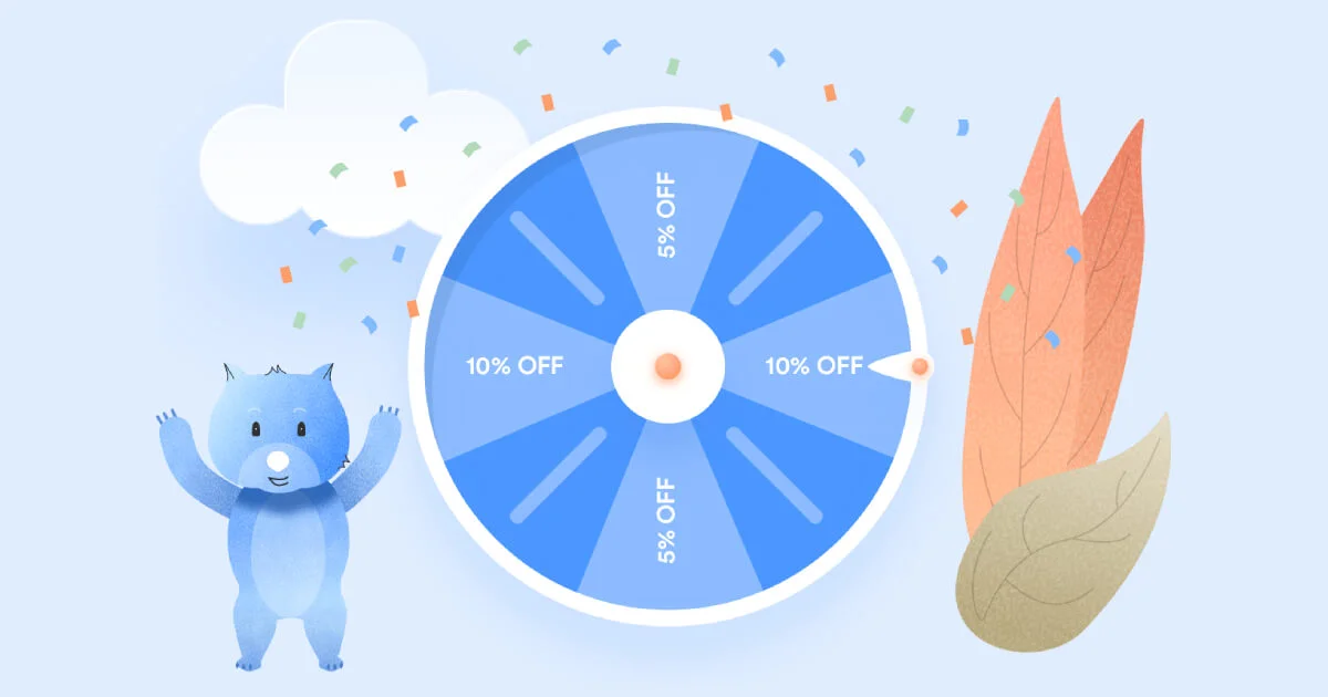 WP Optin Wheel Pro gamified email capture popup with spin-to-win wheel on a WordPress website