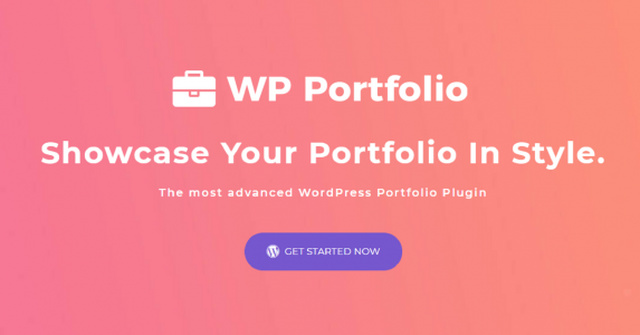 WP Portfolio WordPress Plugin dashboard showing website, image, and video portfolio options