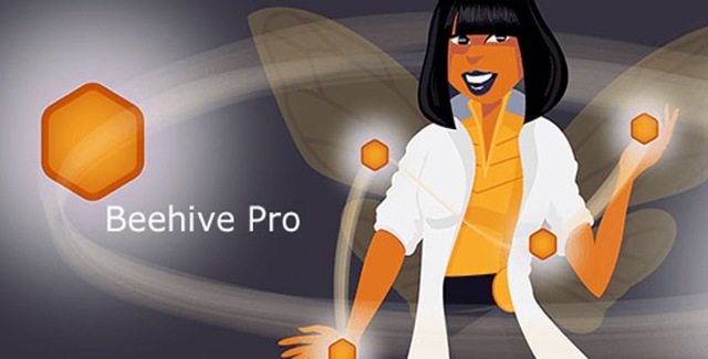 Beehive Pro WordPress plugin dashboard showing customizable Google Analytics widgets, traffic charts, and client report builder