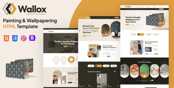 Wallox painting and wallpapering HTML template with modern responsive design