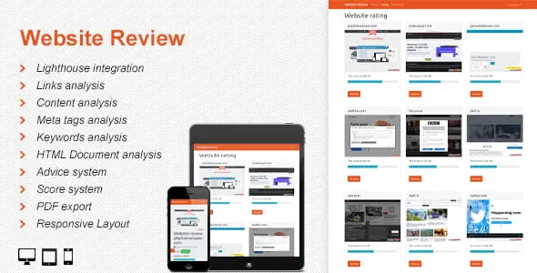 Website Review PHP Script SEO analysis tool with Lighthouse integration and meta tag analysis