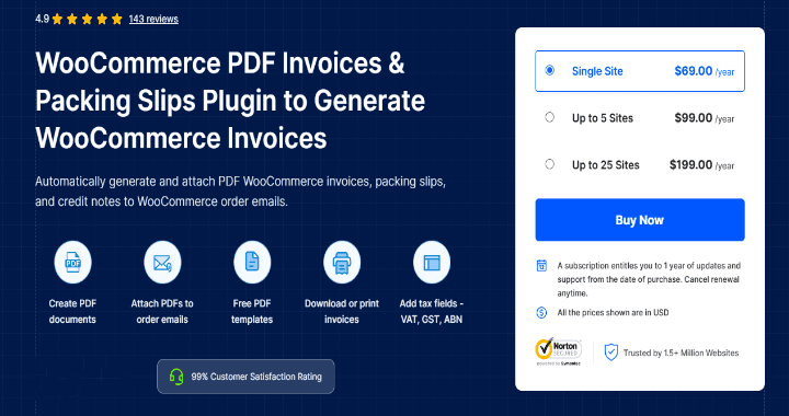 Webtoffee WooCommerce PDF Invoices plugin interface showing customizable invoice templates