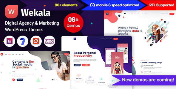 Wekala digital agency and marketing WordPress theme