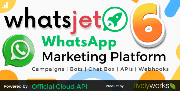 WhatsJet SaaS WhatsApp marketing platform PHP script dashboard interface