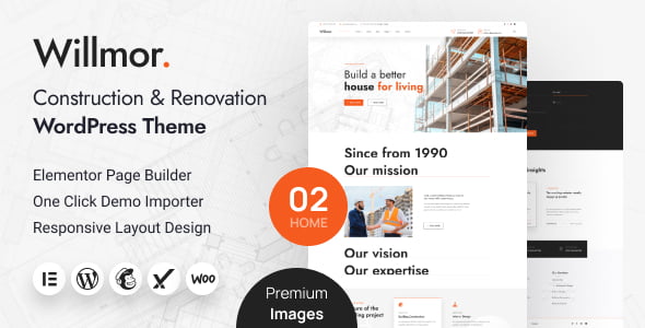 Willmor construction and renovation WordPress theme