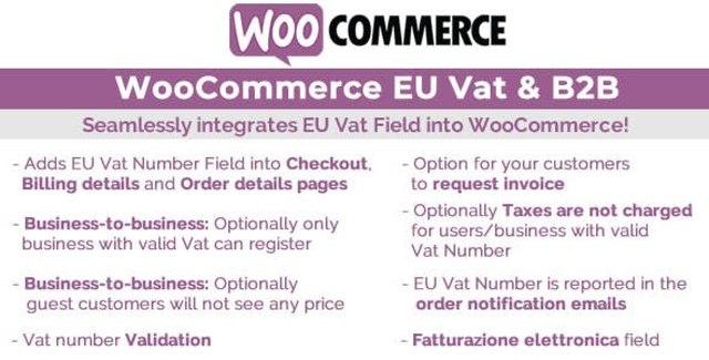 WooCommerce EU VAT and B2B plugin interface showing VAT validation features