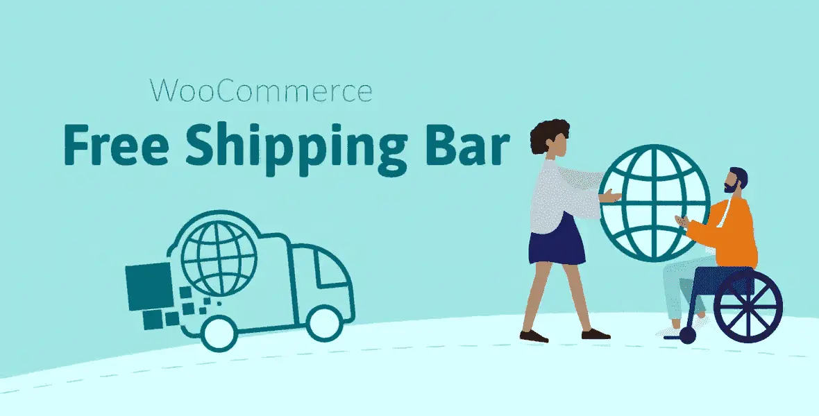 WooCommerce Free Shipping Bar progress indicator showing cart total and amount needed for free shipping