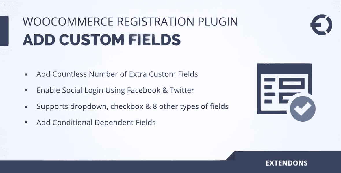 WooCommerce Registration Fields Plugin custom signup form fields