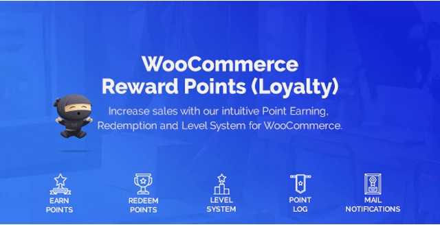 WooCommerce reward points plugin showing customer loyalty program settings and point earning options