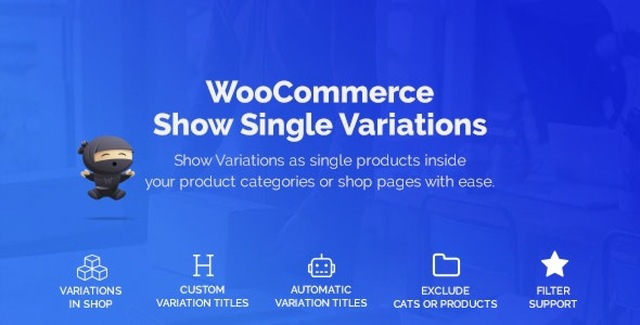 WooCommerce plugin showing product variations as individual single product listings on a store page