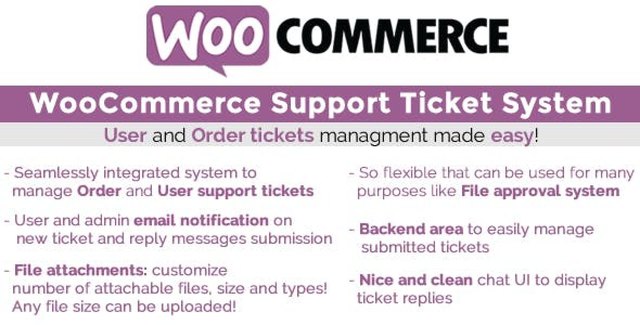 WooCommerce support ticket system plugin interface