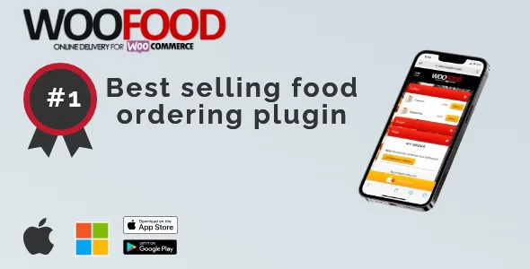 WooFood WooCommerce food ordering plugin dashboard showing delivery zones and order management