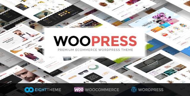 WooPress responsive ecommerce WordPress theme dashboard preview