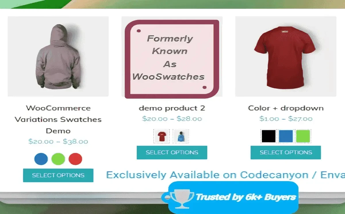 WooCommerce variation swatches plugin for color, image, and text swatch selectors